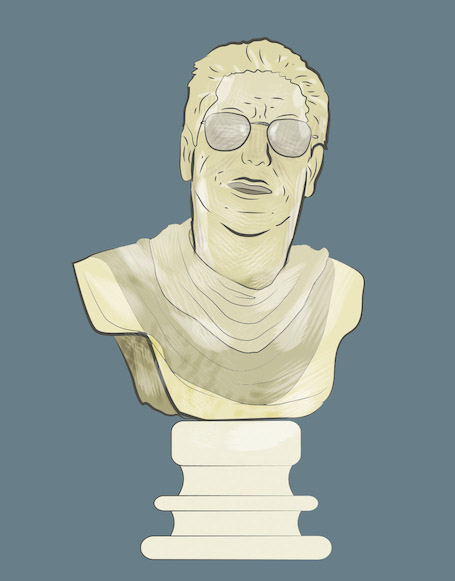 Greek bust of David A. Roth