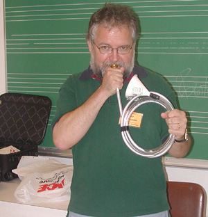 Pat Harbison playing the Hosaphone(tm)