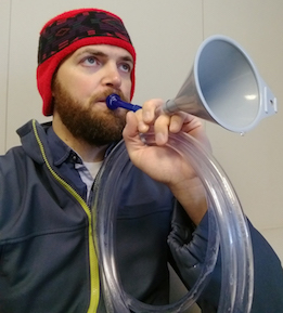 Drew Johnson playing the Hosaphone(tm)